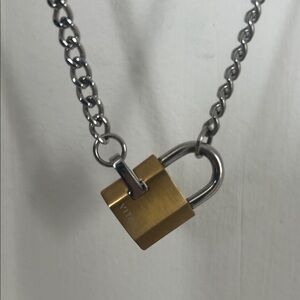 Gold Padlock Necklace Vitaly